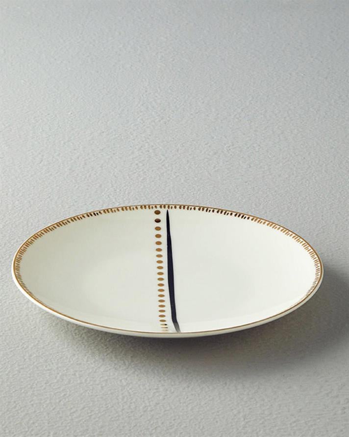 Farfurie desert, Modern Detail, porțelan, 20 cm, negru