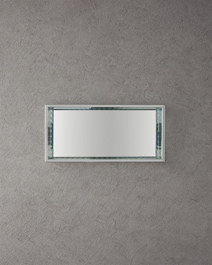 Tava decorativa, Glamour, sticla, 25x12x4 cm, argintiu