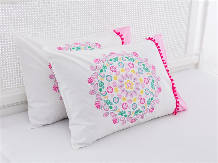 Farmecul creol Cu Bumbac Panou 2 Piese Față De Pernă 50x70 cm Roz