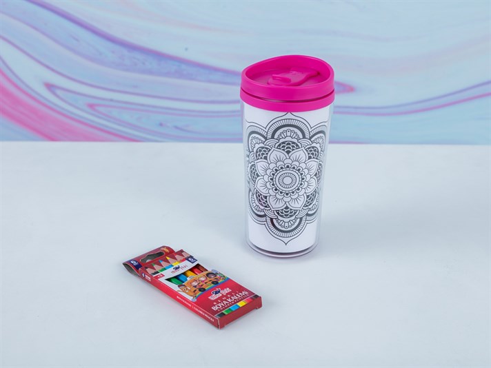 Farmecul creol Plastic  Set suvenir CANĂ DE CĂLĂTORIE  280 ml Fuschia