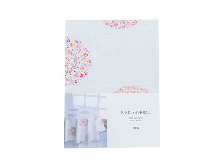 Farmecul creol PVC Față de Masă 140 cm White-Pink