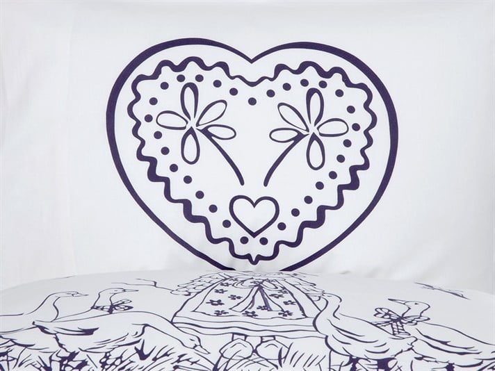 Fata de cabană Cu Bumbac Cu 2 Piese Față De Pernă 50x70 cm Violet