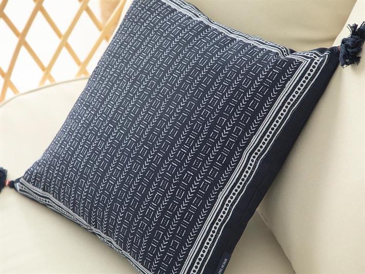 Fata De Perna Decorativa, Arbre, Poliester, 43x43 Cm, Albastru Indigo