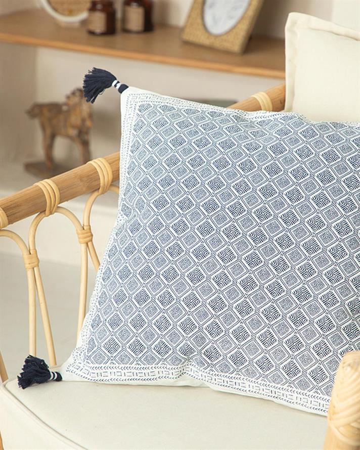 Fata De Perna Decorativa, Branche, Poliester, 43x43 Cm, Alb