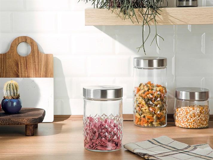 Felicia Glass Storing Jar 1700 ml Transparent