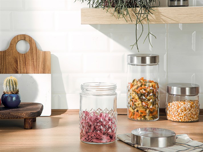 Felicia Glass Storing Jar 1700 ml Transparent