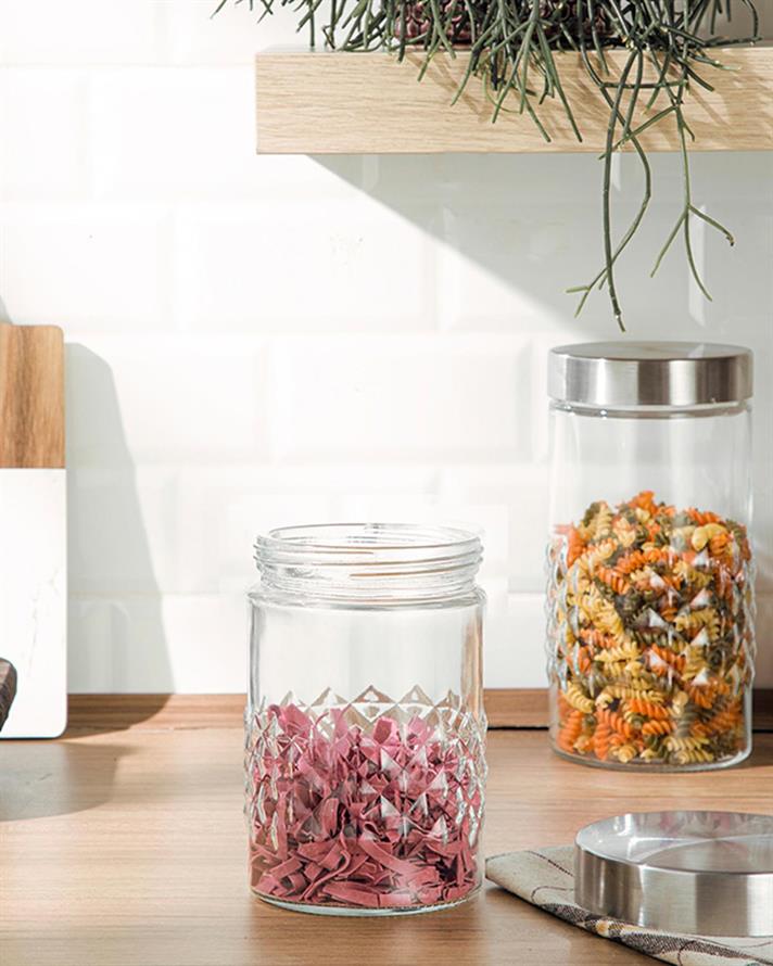 Felicia Glass Storing Jar 1200 ml Transparent