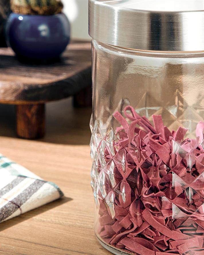 Felicia Glass Storing Jar 1200 ml Transparent