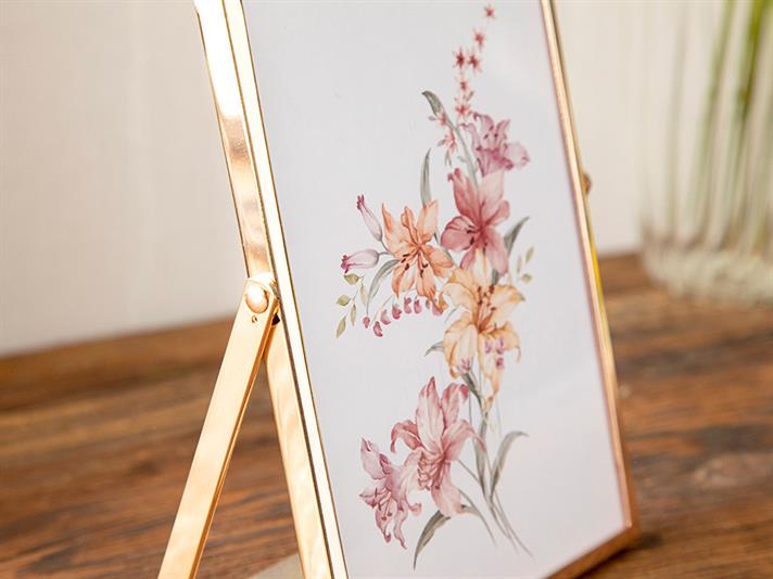 Ramă foto, Felicita, metal, 10x15 cm, auriu