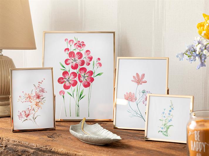 Ramă foto, Felicita, metal, 10x15 cm, auriu