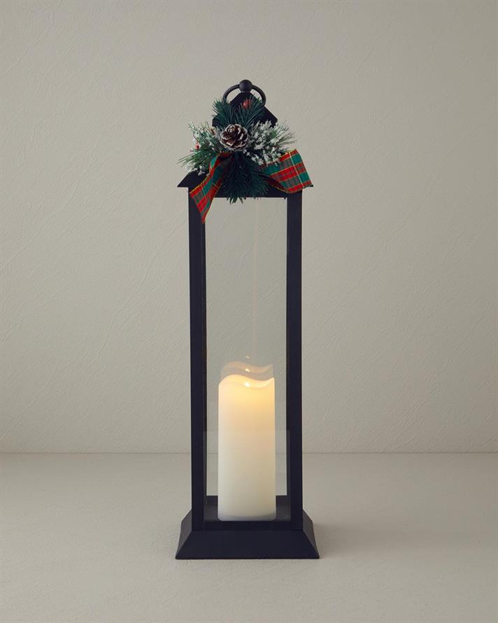 Felinar, Pinecone, plastic, 14,5x14,5x48 cm, negru