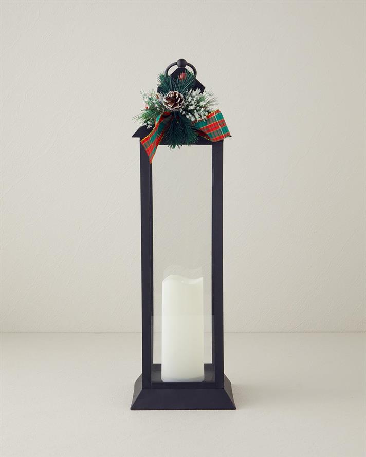 Felinar, Pinecone, plastic, 14,5x14,5x48 cm, negru