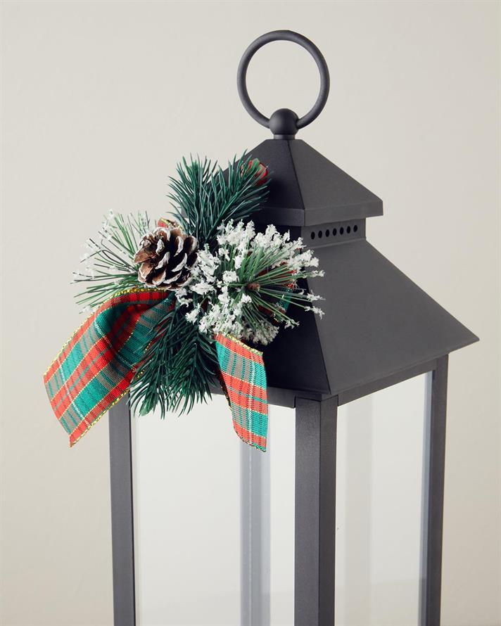 Felinar, Pinecone, plastic, 14,5x14,5x48 cm, negru