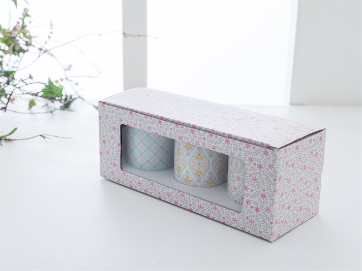 Happy New Bone China 3 pcs Cup . Colorless