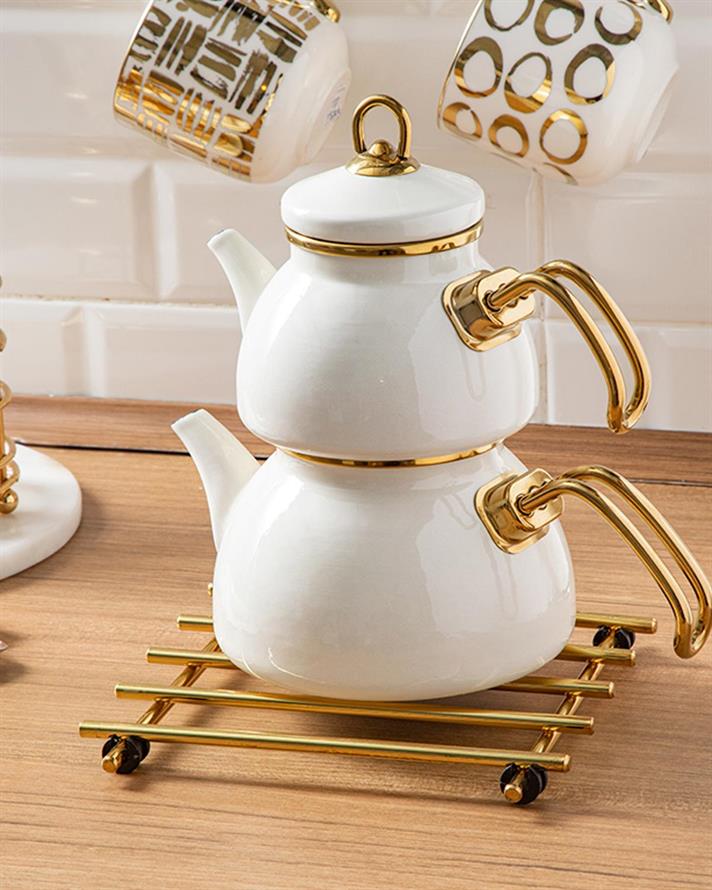 Charming Metal Hot Mat 20x20 cm Gold