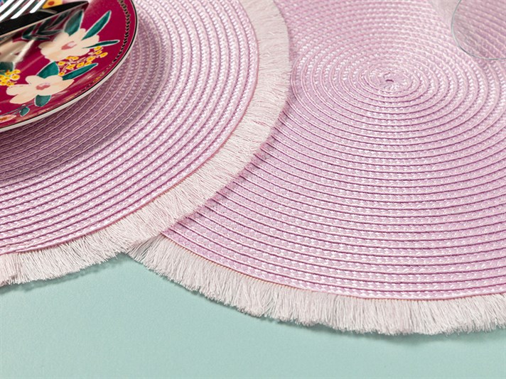 Festival Polyestere 2 Set Place Mat 38 cm Pink