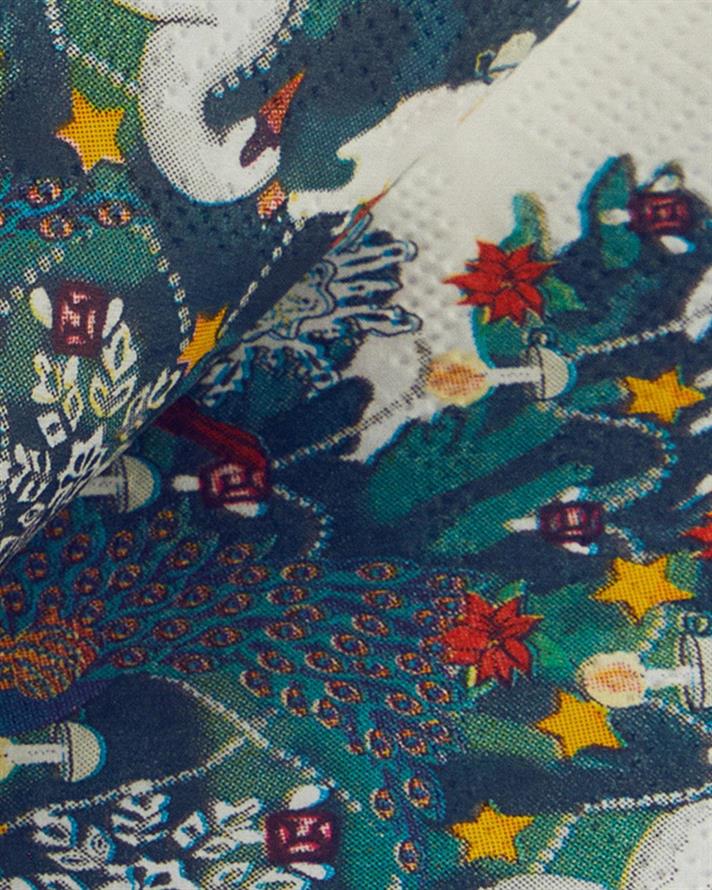 Festive Tree Hârtie Cu 20 Piese Șervețele De Hârtie 33x33 cm Alb