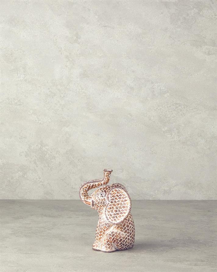 Figurină decorativă, Baby Elephant, polirăsină, 10,5x8,5x15 cm, maro