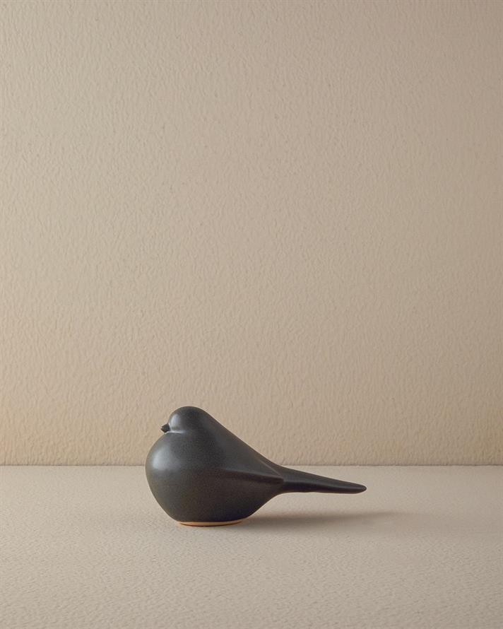 Figurină decorativă, Birdy, ceramică, 20x9x9,5, antracit