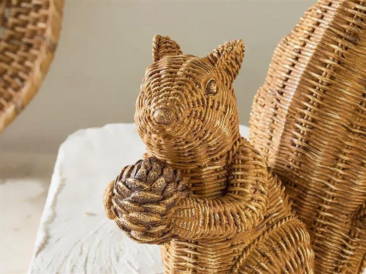 Figurină decorativă, Squirrel, polirăsină, 13x8x14,5 cm, maro