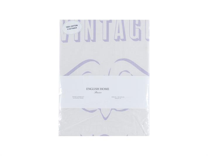 Fii vintage Bumbac Single Set Lenjerie De Pat 160x220 cm Alb Spart