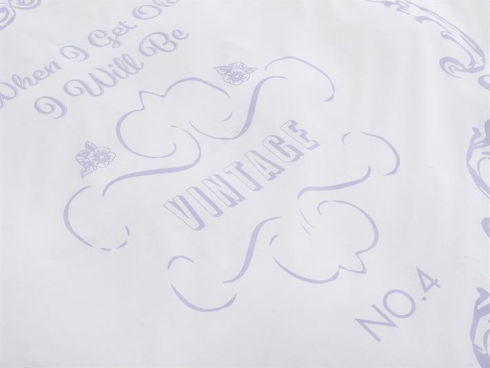 Fii vintage Bumbac Single Set Lenjerie De Pat 160x220 cm Alb Spart