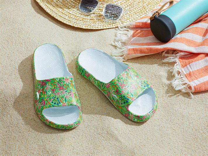 Papuci de plaja, dama, Fiona, EVA, masura 37, verde menta