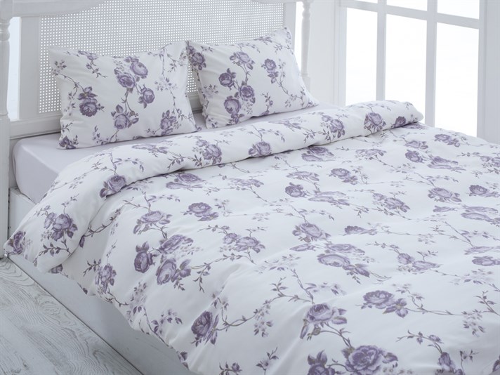 Fiona Bumbac Satinat Double Set Lenjerie De Pat 200x220 cm Lila