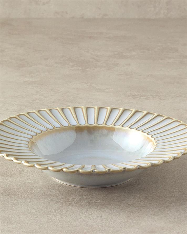 Fiore Porțelan New Bone China Farfurie Adâncă 22 cm Gri