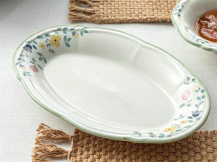 Fiorellino Set Mic Dejun, Porțelan, 8 Parça 2 Kişilik, Bej-Gri