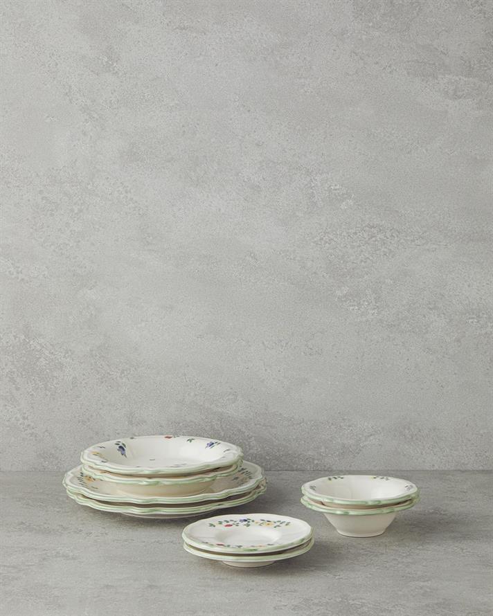 Fiorellino Set Mic Dejun, Porțelan, 8 Parça 2 Kişilik, Albastru