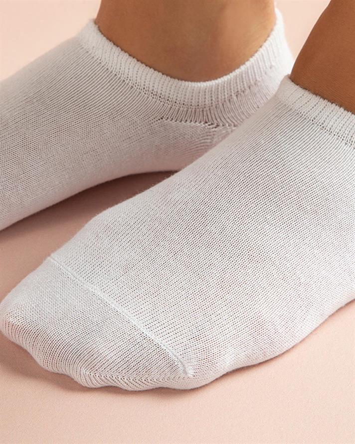 Fitted Cotton Women Sneakers Socks 36-40 White