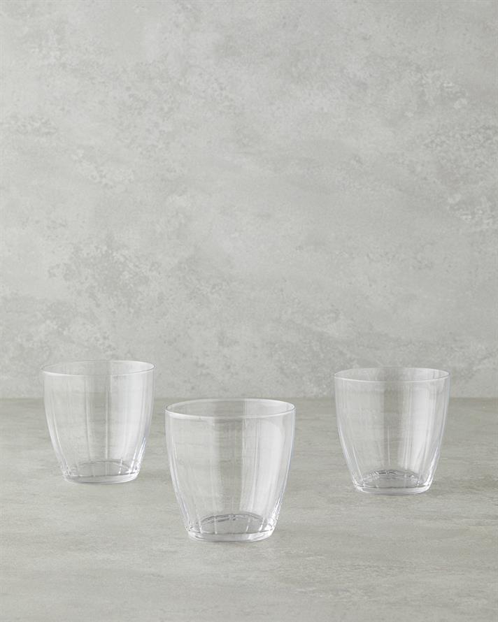 Flair Sticlă Cu 3 Piese Pahar 365 ml Transparent