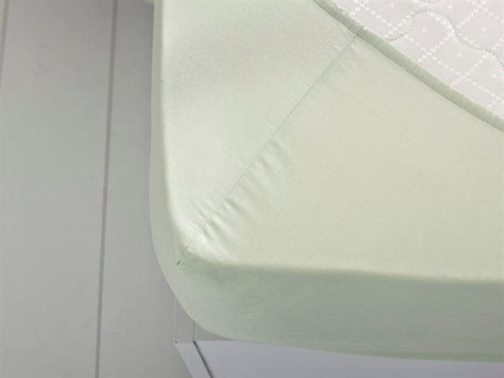 Flat 2 Cu Bumbac Dimensiune İntermediară Cearșaf Cu Elastic 140x200 cm Verde