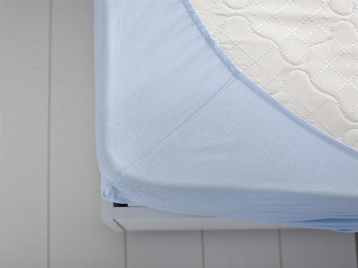 Flat 6 Cu Bumbac Single Cearșaf Cu Elastic 100x200 cm Albastru