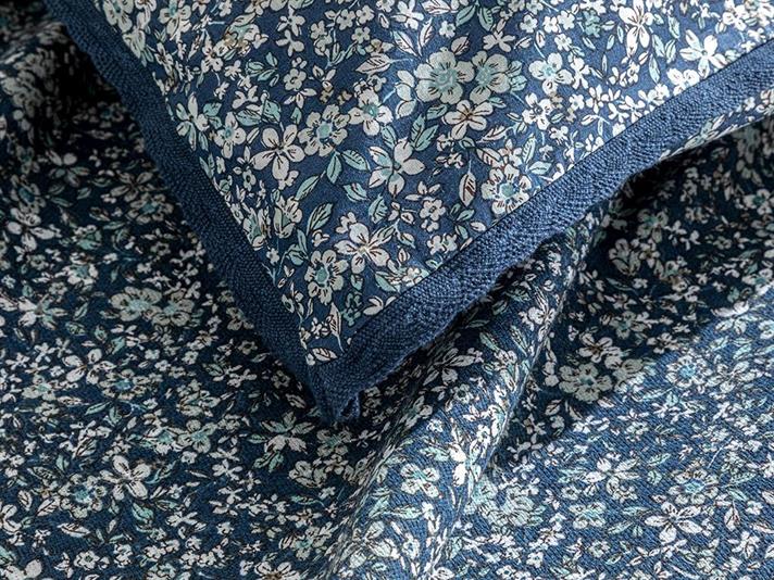 Fleur De Nuit Pătură De Vară Dublu, Imprimate, 200*220 Cm, Natural - Burgundia