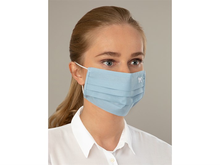 Pure Fleur Cotton Mask 9,5x18 cm Blue-Beige