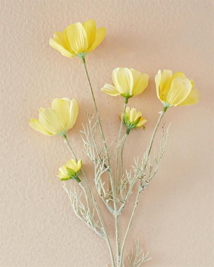 Daisy Bouquet Green Artificial Flower - One Pc 62 cm Yellow