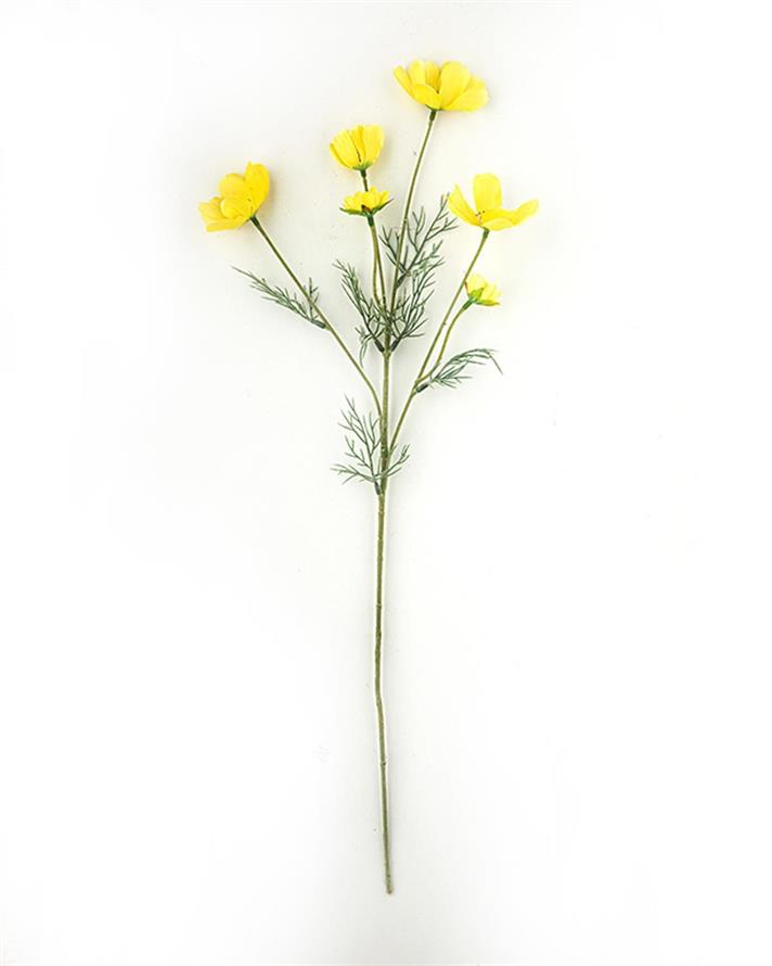 Daisy Bouquet Green Artificial Flower - One Pc 62 cm Yellow