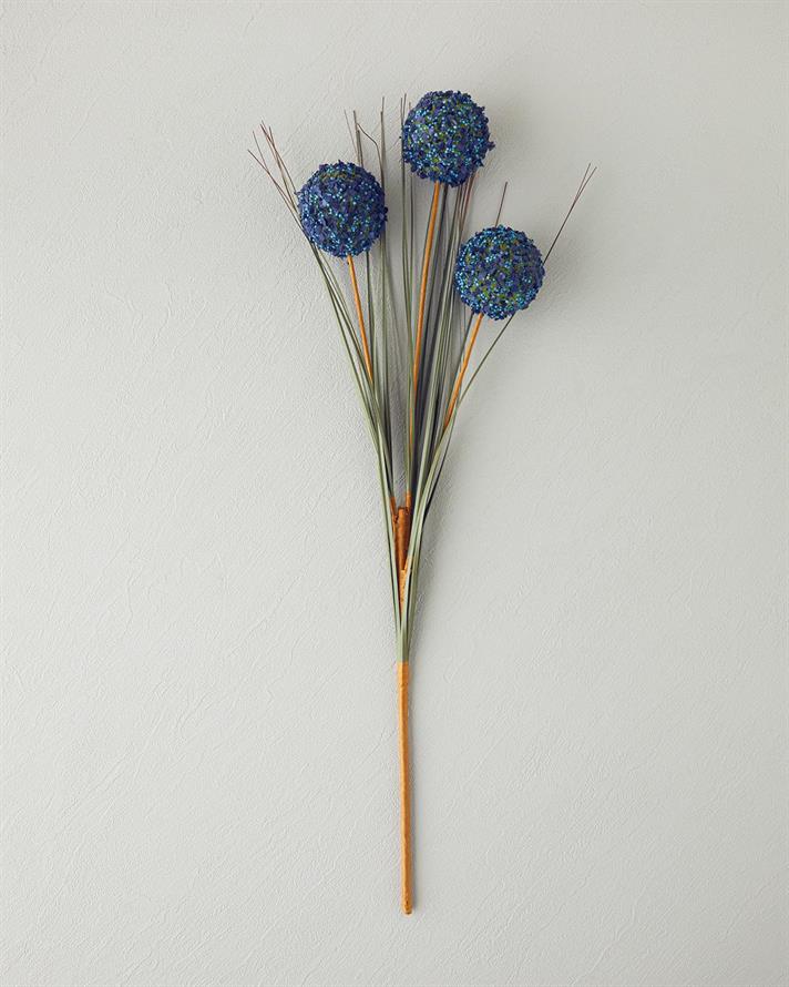 Grass Bush Artificial Flower - One Pc 63 cm Dark Blue