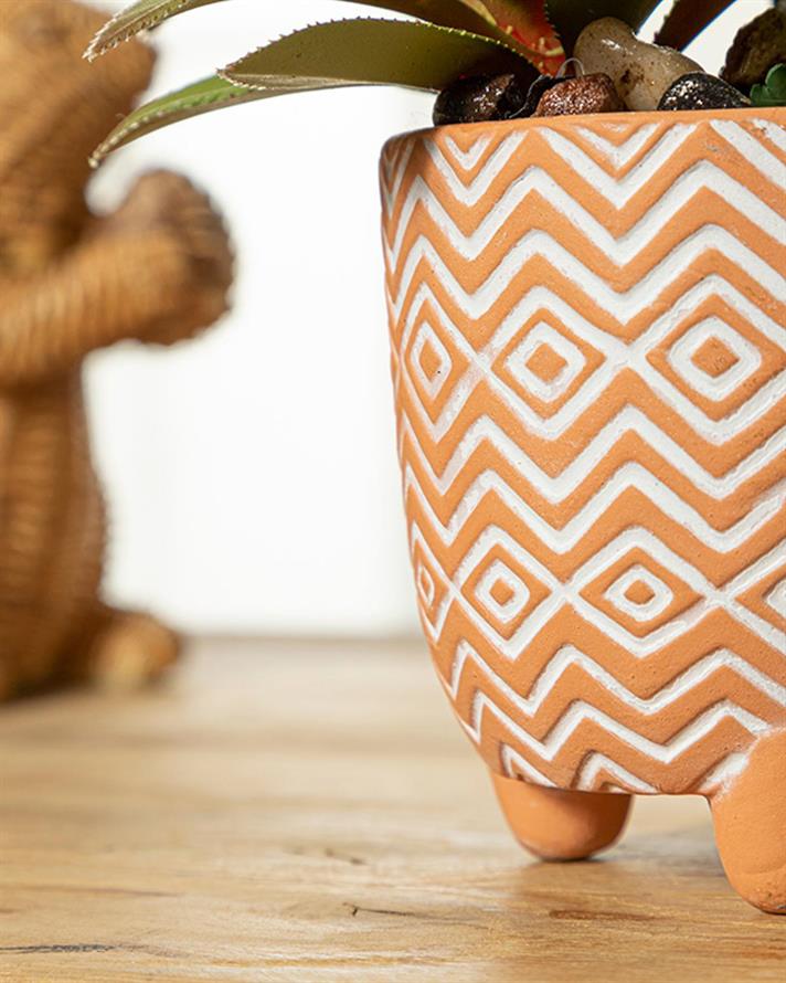 Floare artificială în ghiveci, Flower Farm, plastic, 11x21 cm, verde