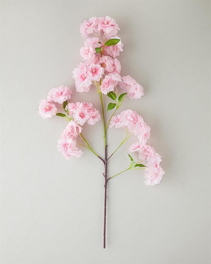 Floare artificiala, Cherry Branch, plastic, 100 cm, roz inchis