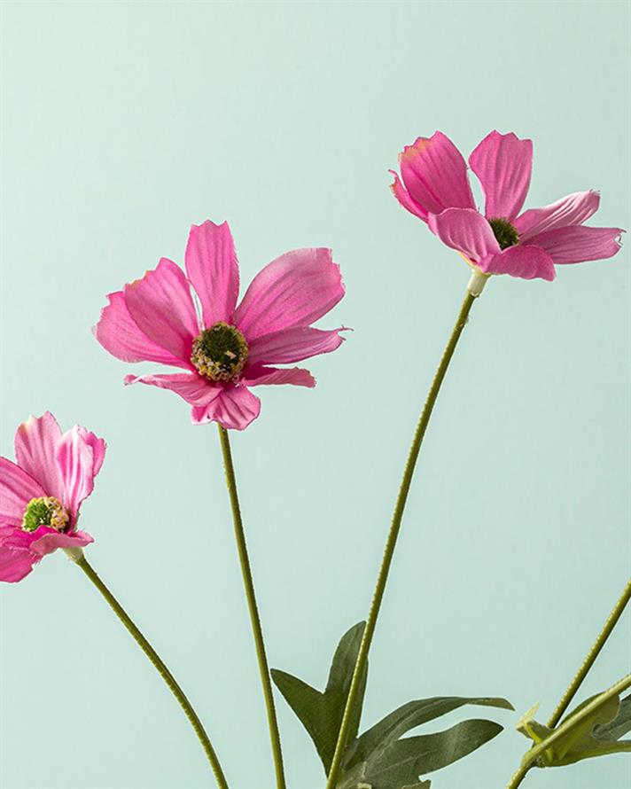 Daisy Bouquet Green Single Branch Artificial Flowe 62 cm Pınk