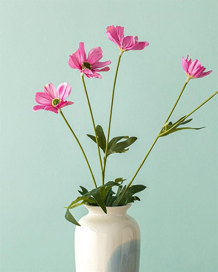 Daisy Bouquet Green Single Branch Artificial Flowe 62 cm Pınk