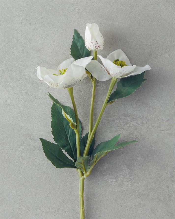 Helleborus Floare Artificială 40 Cm Alb