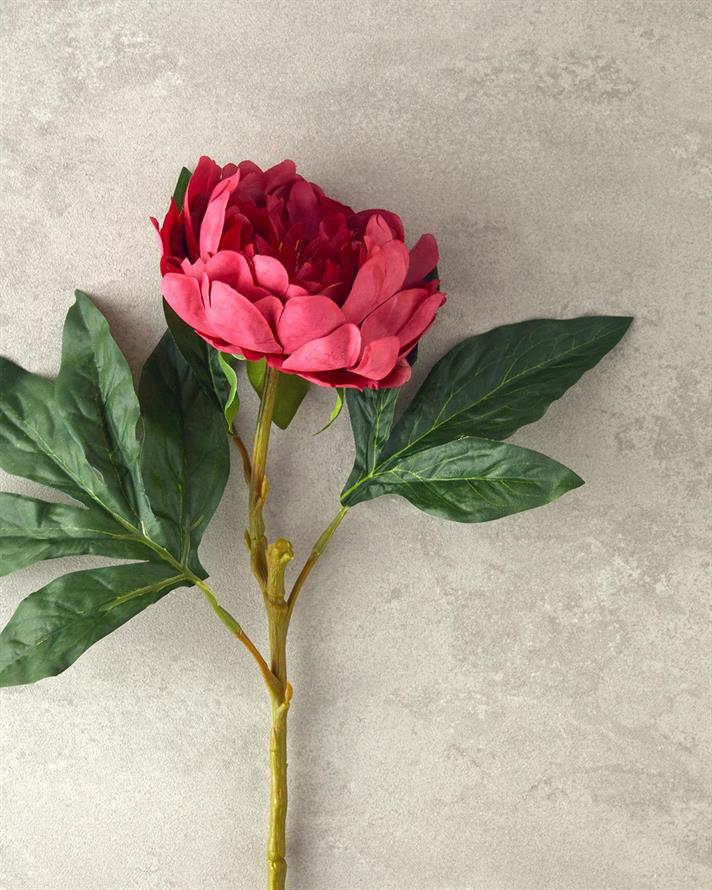 Vis de bujor Floare Artificială 58 cm Roz închis