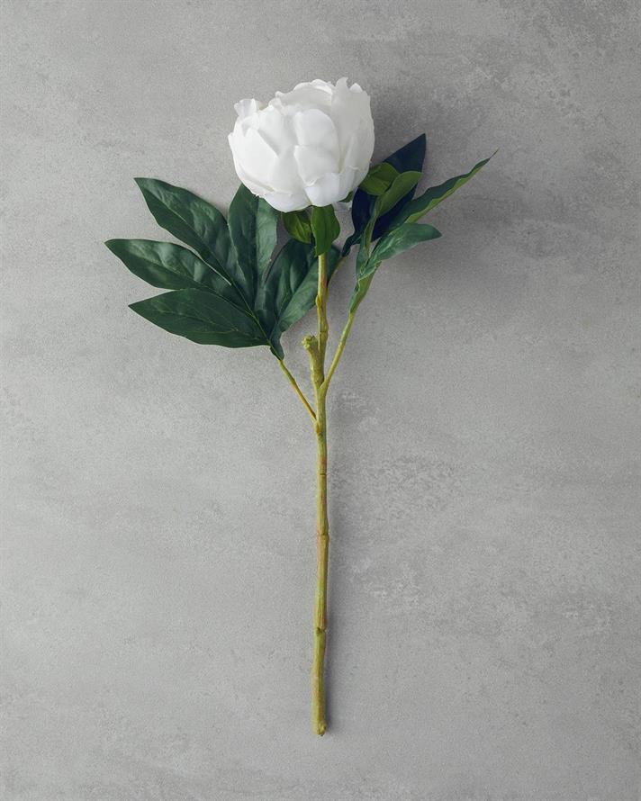 bujor Floare Artificială 58 cm Alb