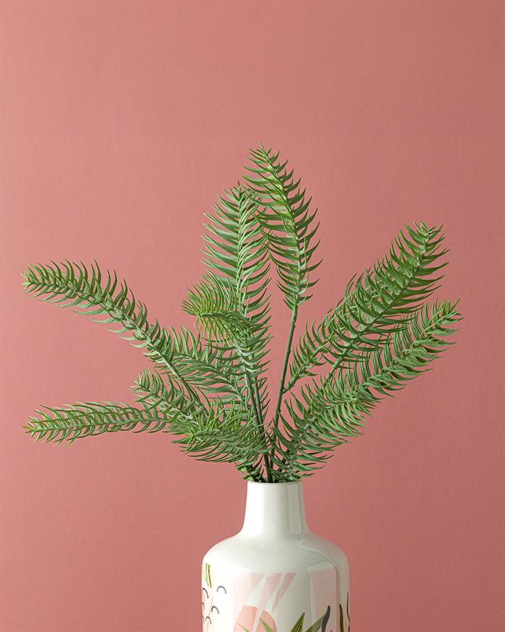 Pine Artificial Flower - One Pc 48 cm Koyu Yeşil