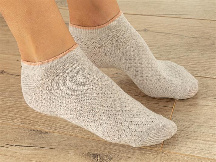 Bloom Cotton Women Ankle Socks 36-40 Gray