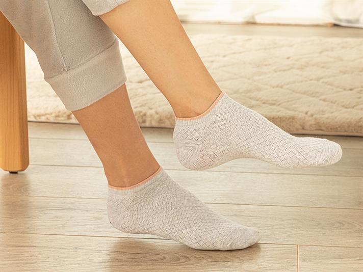 Bloom Cotton Women Ankle Socks 36-40 Gray